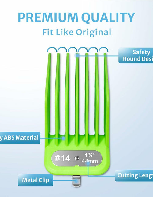 Load image into Gallery viewer, CLIPFIT Extra Long Clipper Guards Set Compatible with Andis Master #10-16
