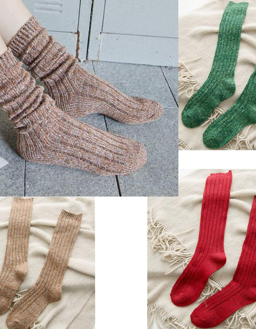 Load image into Gallery viewer, TINTAO Women Winter Wool Cable Knit Knee High Boot Socks 3 Pairs Size 5-11 A06
