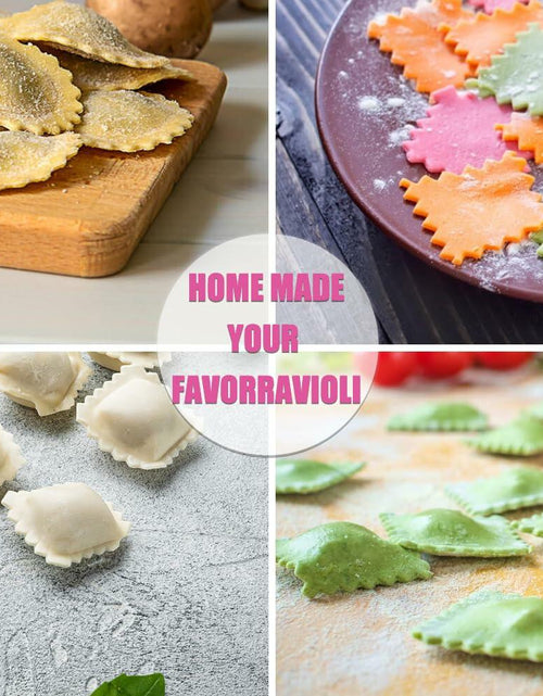 Load image into Gallery viewer, zeite Pasta Press Maker Stamp Set Round Square Heart Ravioli Mold Silver
