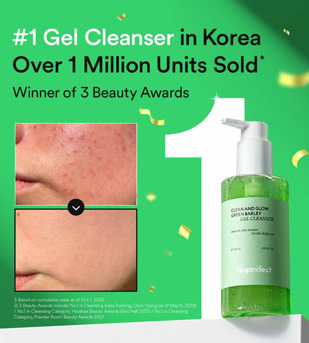 VEGANIFECT Gel-to-Foam Cleanser Hydrating Face Wash 205ml 6.93fl oz