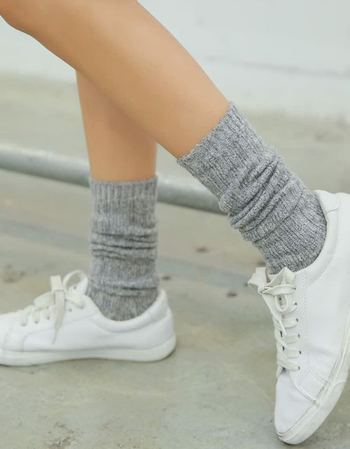 Load image into Gallery viewer, TINTAO Women Winter Wool Cable Knit Knee High Boot Socks 3 Pairs Size 5-11 A06
