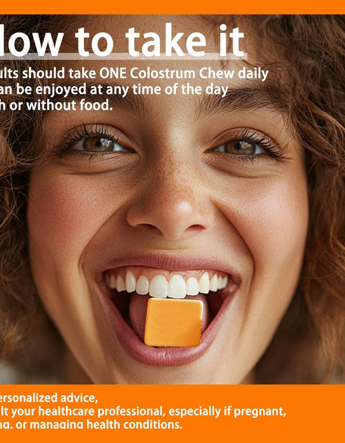 Load image into Gallery viewer, BestBy12/26 Natures Aid Colostrum Chews Probiotics Gut Health Orange 60 Sv
