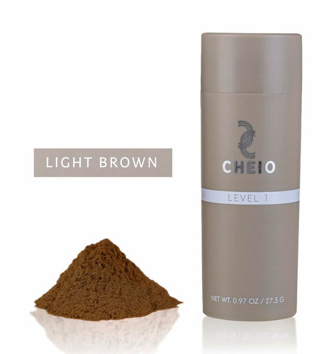 BestBy07/26 Cheio Hair Thickening Fibers 27.5g Level 1 Light Brown Keratin