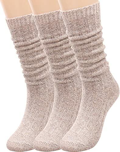 Load image into Gallery viewer, TINTAO Women Winter Wool Cable Knit Knee High Boot Socks 3 Pairs Size 5-11 A06
