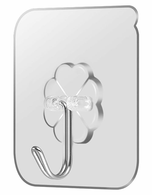 Load image into Gallery viewer, YAYETUR Strong Adhesive Wall Hook Acrylic Plum Blossom Transparent 2.8x2.8"
