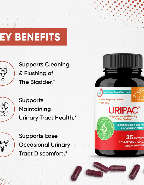 Load image into Gallery viewer, BestBy06/26 Sandhu's Uripac 36mg PACs Cranberry Extract 35 Capsules
