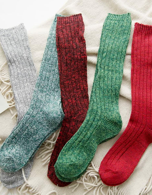 Load image into Gallery viewer, TINTAO Women Winter Wool Cable Knit Knee High Boot Socks 3 Pairs Size 5-11 A06
