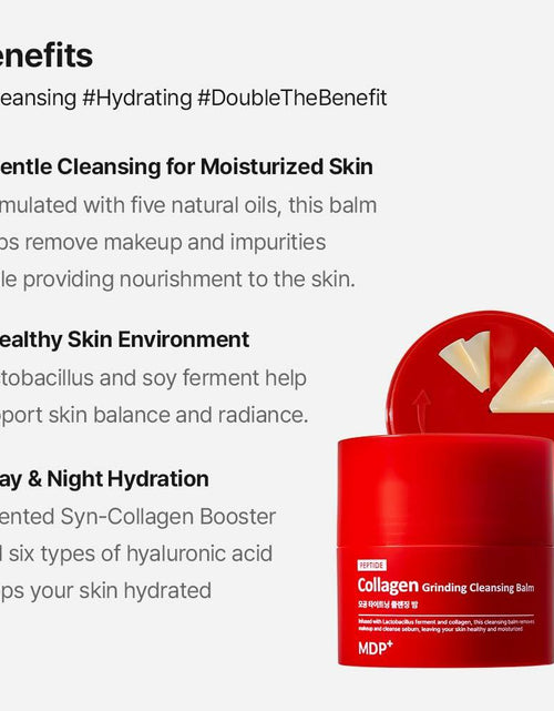 Load image into Gallery viewer, MDP+ Red Lacto Collagen Cleansing Balm 1.69oz Pore Cleanser Hydrating Travel
