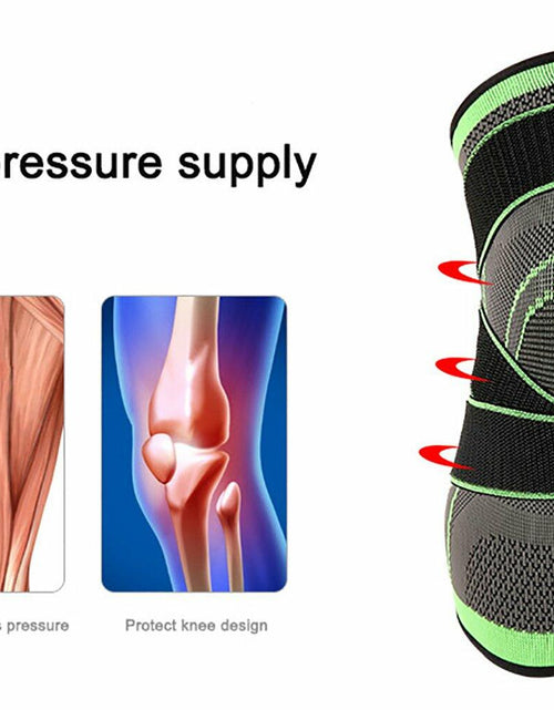 Load image into Gallery viewer, ASOONYUM Knee Sleeve Compression Support Joint Pain Relief Green Single Size XL
