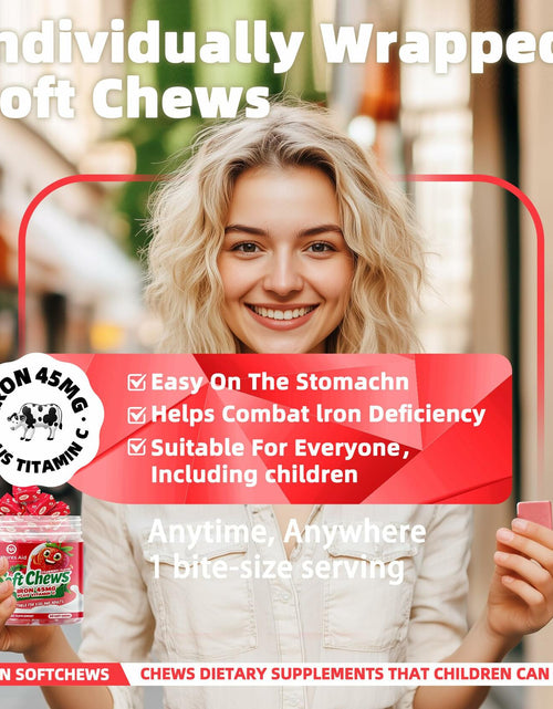 Load image into Gallery viewer, BestBy12/25 Natures Aid Chewable Iron Supplement Strawberry Flavor 2Month Supply

