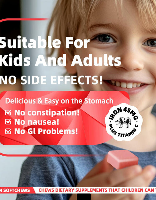 Load image into Gallery viewer, BestBy12/25 Natures Aid Chewable Iron Supplement Strawberry Flavor 2Month Supply
