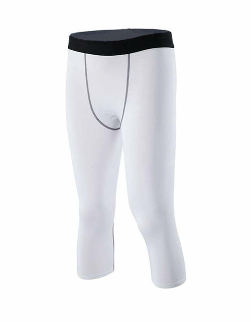 Load image into Gallery viewer, Smatstyle Men's 3/4 Compression Athletic Capri Leggings Size M
