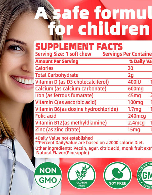 Load image into Gallery viewer, BestBy12/25 Natures Aid Chewable Iron Supplement Strawberry Flavor 2Month Supply
