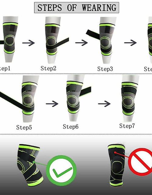 Load image into Gallery viewer, ASOONYUM Knee Sleeve Compression Support Joint Pain Relief Green Single Size XL
