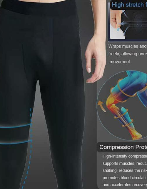 Load image into Gallery viewer, Smatstyle Men's 3/4 Compression Athletic Capri Leggings Size M
