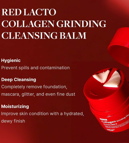 MDP+ Red Lacto Collagen Cleansing Balm 1.69oz Pore Cleanser Hydrating Travel