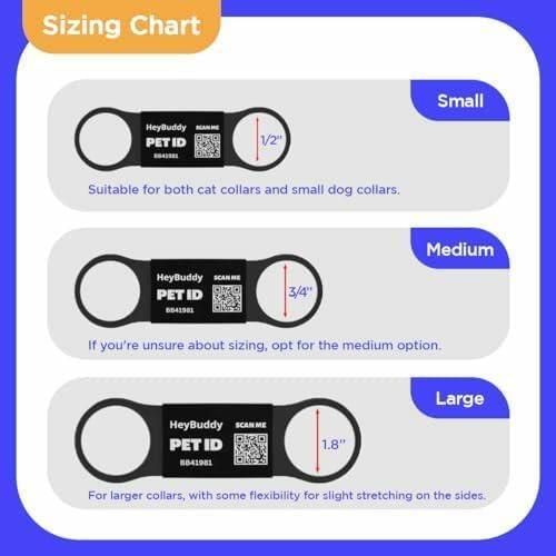 Load image into Gallery viewer, HeyBuddy Slide Series QR Code Smart Pet Tag Stainless Steel Blue
