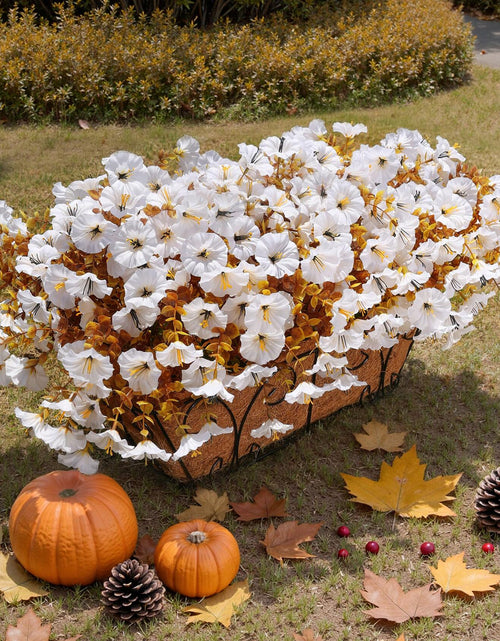 Load image into Gallery viewer, HyeFlora Fake Mums Artificial Fall Flowers 12 Bundles White Silk Morning Glory
