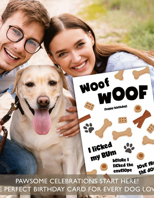 Load image into Gallery viewer, Gooji 5x7 Funny Dog Birthday Card I Licked My Bum Humor Cute Greeting
