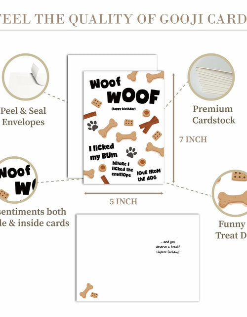 Load image into Gallery viewer, Gooji 5x7 Funny Dog Birthday Card I Licked My Bum Humor Cute Greeting
