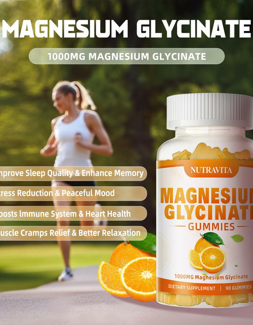Load image into Gallery viewer, BESTBY09/26 Nutravita Magnesium Glycinate Gummies 1000mg L-Threonate VitD B6
