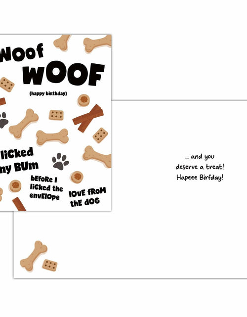 Load image into Gallery viewer, Gooji 5x7 Funny Dog Birthday Card I Licked My Bum Humor Cute Greeting
