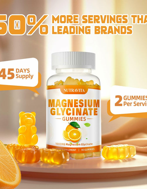 Load image into Gallery viewer, BESTBY09/26 Nutravita Magnesium Glycinate Gummies 1000mg L-Threonate VitD B6
