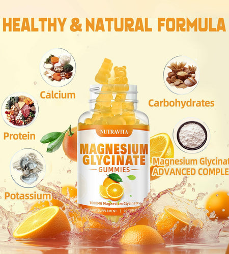 BESTBY09/26 Nutravita Magnesium Glycinate Gummies 1000mg L-Threonate VitD B6