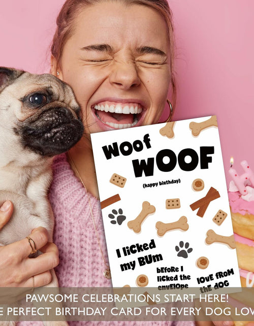 Load image into Gallery viewer, Gooji 5x7 Funny Dog Birthday Card I Licked My Bum Humor Cute Greeting
