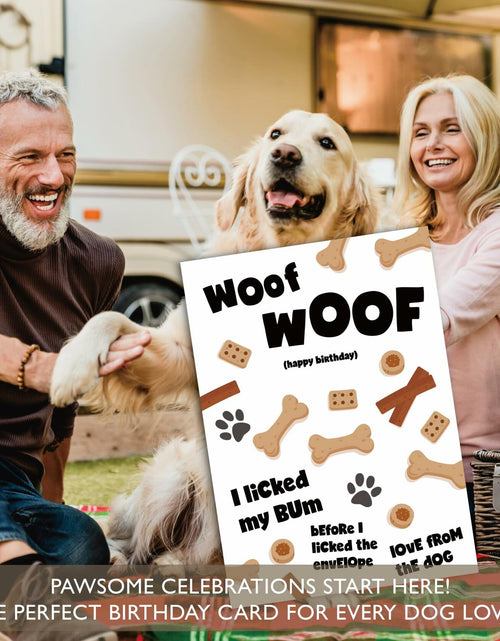 Load image into Gallery viewer, Gooji 5x7 Funny Dog Birthday Card I Licked My Bum Humor Cute Greeting
