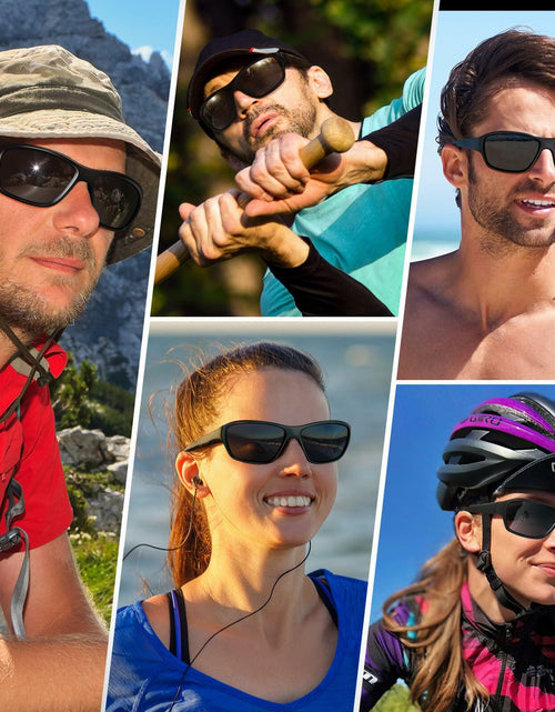 Load image into Gallery viewer, [Like New] Dollger Polarized Sports Sunglasses Women UV400 Black Wraparound Fit
