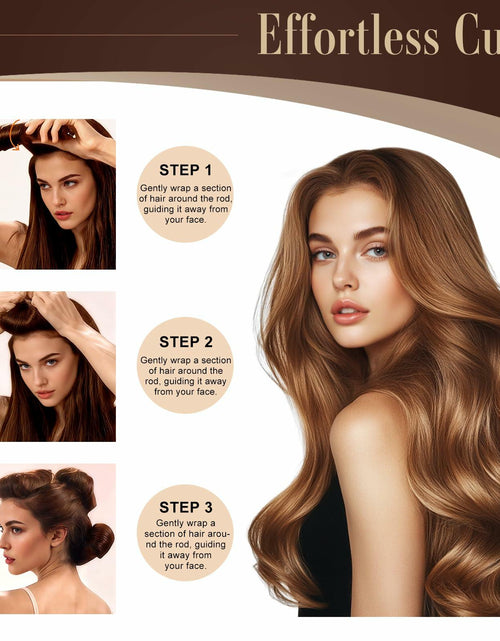 Load image into Gallery viewer, nunflue Heatless Hair Curlers Soft Overnight Set Brown 4Pcs with Silk Scarf
