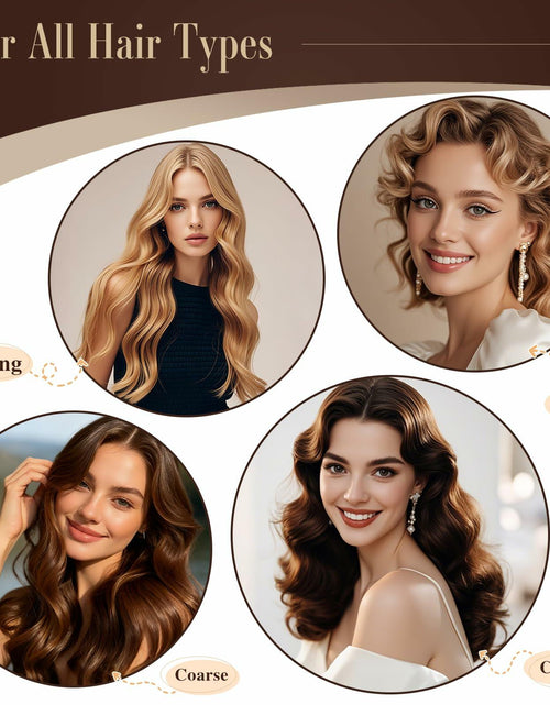 Load image into Gallery viewer, nunflue Heatless Hair Curlers Soft Overnight Set Brown 4Pcs with Silk Scarf
