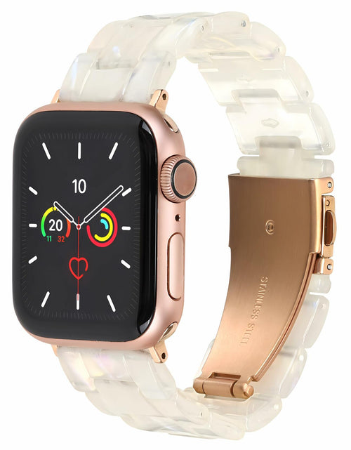 Load image into Gallery viewer, MAIRUI Resin Watch Band for Apple Watch Series 1-9 Ultra 42-49mm Colorful White
