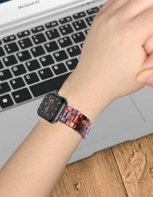 Load image into Gallery viewer, MAIRUI Resin Watch Band Compatible Apple Watch Series 1-9 Ultra 42-49mm Pink Tan
