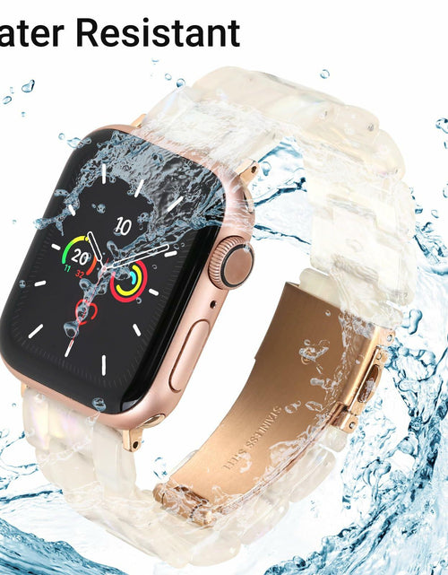 Load image into Gallery viewer, MAIRUI Resin Watch Band for Apple Watch Series 1-9 Ultra 42-49mm Colorful White
