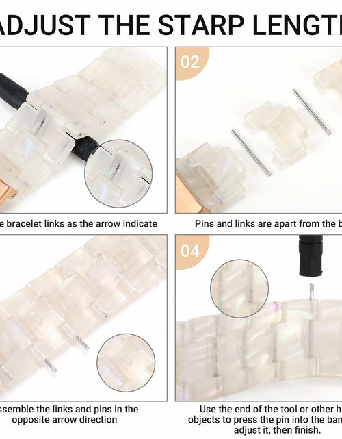 Load image into Gallery viewer, MAIRUI Resin Watch Band for Apple Watch Series 1-9 Ultra 42-49mm Colorful White
