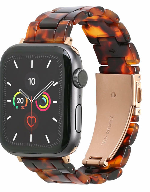 Load image into Gallery viewer, MAIRUI Resin Watch Band Compatible Apple Watch Series 1-9 Ultra 42-49mm Pink Tan
