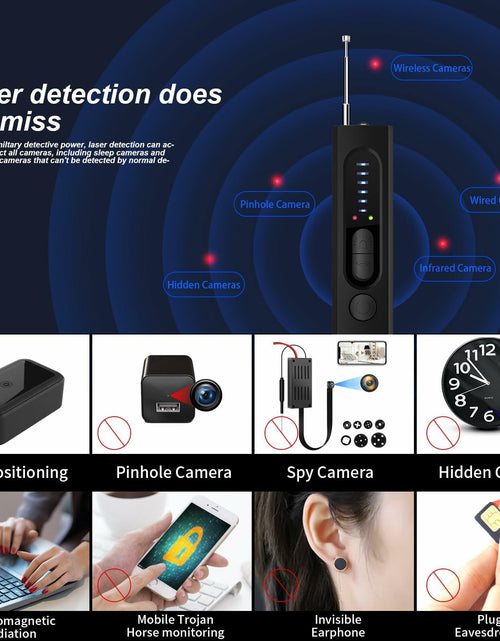 Load image into Gallery viewer, Yonblow Hidden Camera Detector Travel 2025 Upgraded Blue 5V
