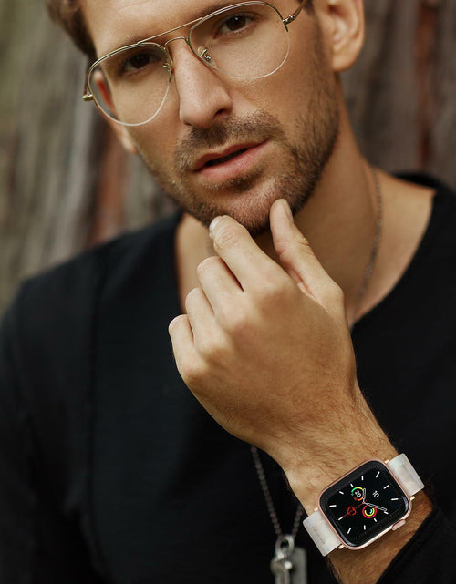 Load image into Gallery viewer, MAIRUI Resin Watch Band for Apple Watch Series 1-9 Ultra 42-49mm Colorful White
