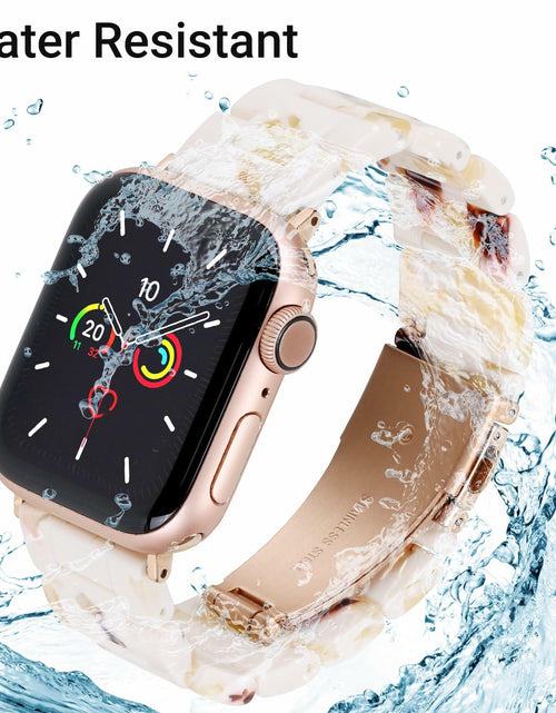 Load image into Gallery viewer, MAIRUI Resin Watch Band for Apple Watch 49/45/44/42mm Slim Strap Nougat White

