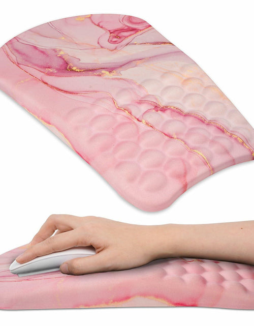 Load image into Gallery viewer, Knocent Ergonomic Wrist Mouse Pad Massage Memory Foam Non-Slip Pink Marble
