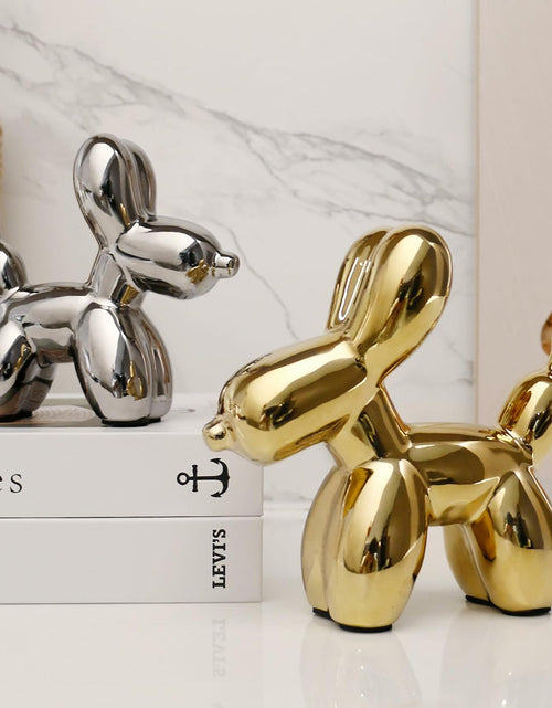 Load image into Gallery viewer, Steviieden Ceramic Balloon Dog Statue Gold Medium Decorative Home Decor
