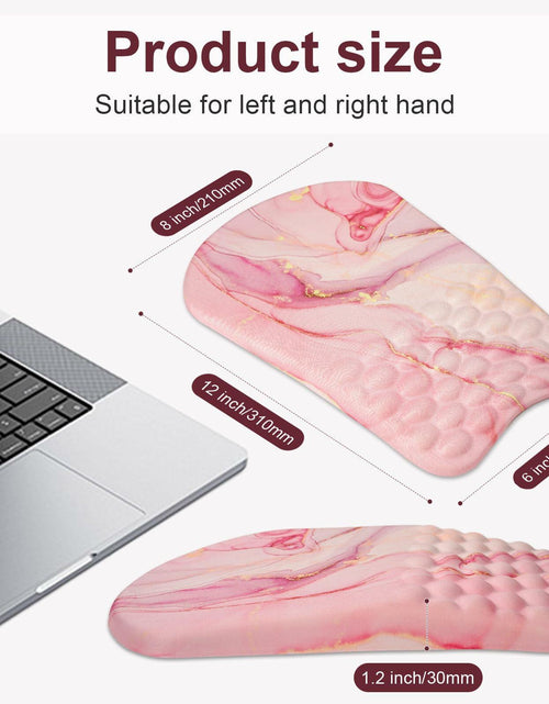 Load image into Gallery viewer, Knocent Ergonomic Wrist Mouse Pad Massage Memory Foam Non-Slip Pink Marble
