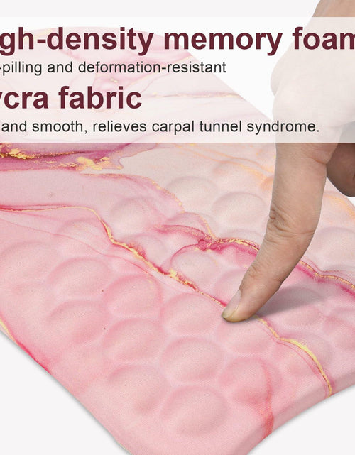 Load image into Gallery viewer, Knocent Ergonomic Wrist Mouse Pad Massage Memory Foam Non-Slip Pink Marble
