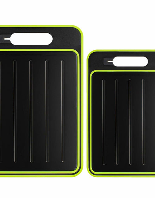 Load image into Gallery viewer, AOWBCGD Cutting Board Double Sided 2 Pcs Large+Small Black Stainless Steel
