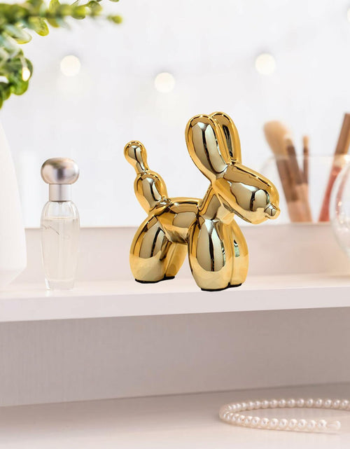 Load image into Gallery viewer, Steviieden Ceramic Balloon Dog Statue Gold Medium Decorative Home Decor
