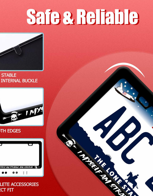 Load image into Gallery viewer, I Myself am Strange and Unusual Stainless Steel License Plate Frame 12.2x6
