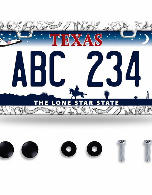 Load image into Gallery viewer, Snake Flowers Stainless Steel License Plate Frame 12.2x6 Inches US CA
