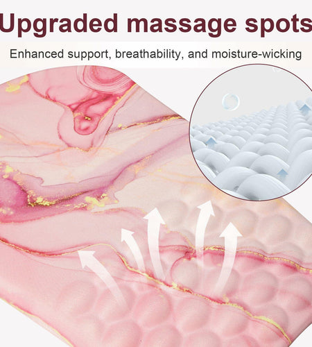 Knocent Ergonomic Wrist Mouse Pad Massage Memory Foam Non-Slip Pink Marble
